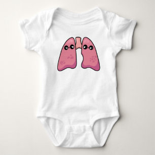 Cute Lungs - Human Biology Baby Bodysuit