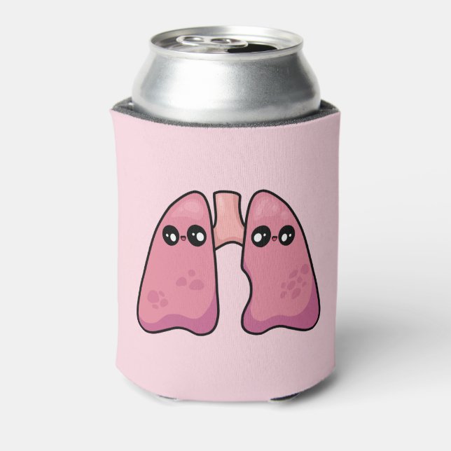 Cute Lungs - Human Biology Can Cooler (Can Back)