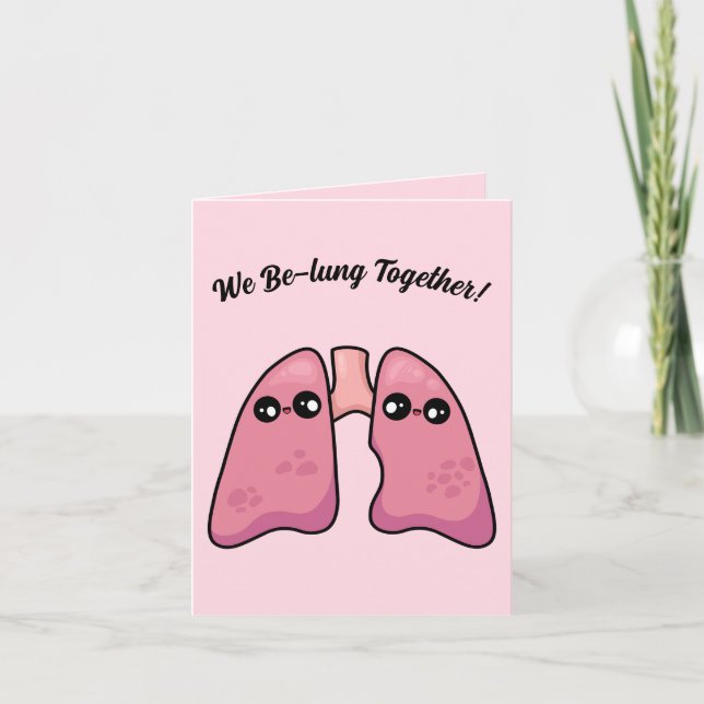 Cute Lungs - Human Biology Card (Front)
