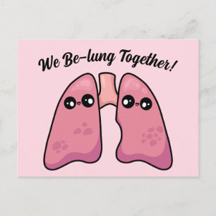 Cute Lungs - Human Biology Postcard