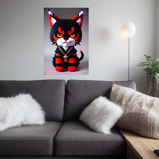 Cute Lynx plush toy | AI Art   Poster (Creator Uploaded)