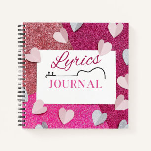 Cute Lyrics Journal for Songwriters & Music Lovers