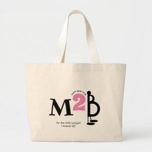 Cute M2B Mum To Be Christian Large Tote Bag