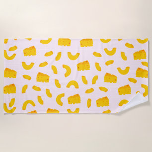 Cute Mac and Cheese Beach Towel