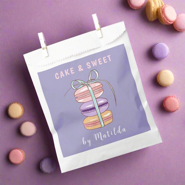 Cute Macaron Cake & Sweet Pastry Baking Business Favour Bags (Creator Uploaded)
