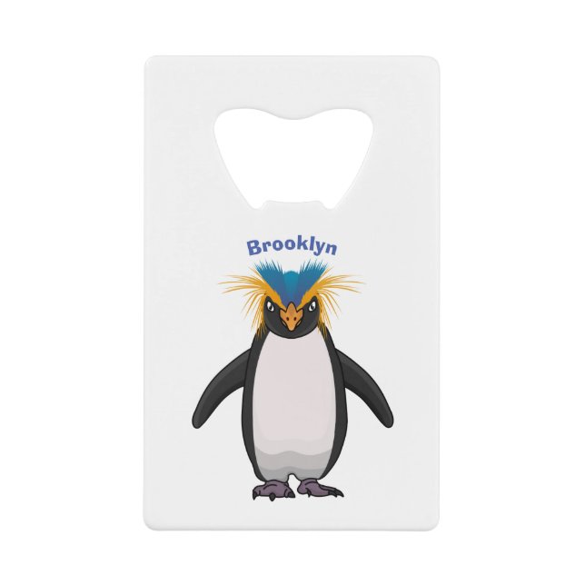 Cute macaroni penguin cartoon illustration (Front)