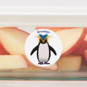 Cute macaroni penguin cartoon illustration