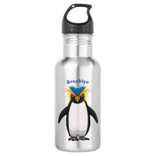 Cute macaroni penguin cartoon illustration 532 ml water bottle