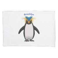 Cute macaroni penguin cartoon illustration