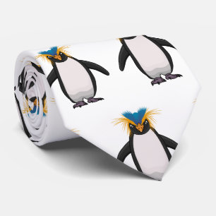 Cute macaroni penguin cartoon illustration tie