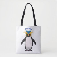 Cute macaroni penguin cartoon illustration