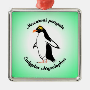 Cute Macaroni Penguin Metal Tree Decoration