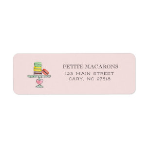 Cute Macarons pink return address