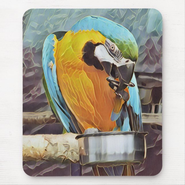 CUTE MACAW MOUSE MAT (Front)