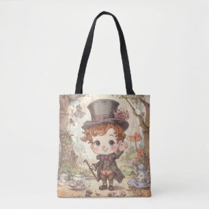Cute Mad Hatter Whimsical Wonderland Woodland Art Tote Bag