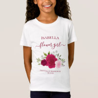 Cute Magenta Pink Roses Flower Girl Gift Wedding
