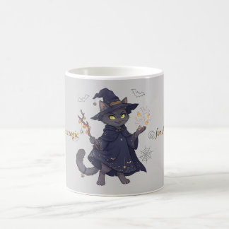 Cute Magic Cat Halloween Coffee Mug