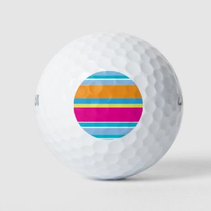 Cute magic colourful stripes golf balls