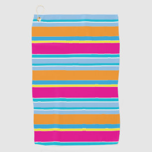 Cute magic colourful stripes golf towel