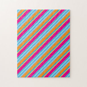 Cute magic colourful stripes jigsaw puzzle