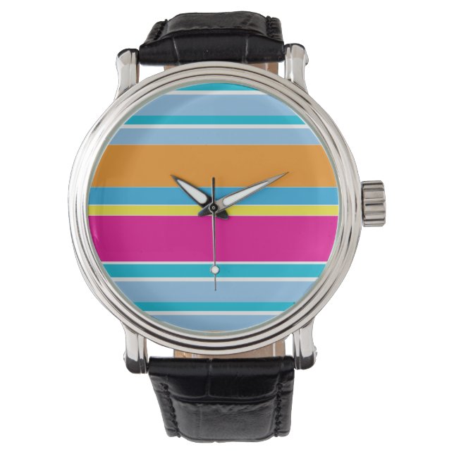 Cute magic colourful stripes watch (Front)