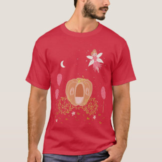 Cute Magic Fairy Wish Stick Pumpkin Coach Christma T-Shirt