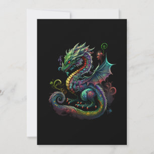 cute-magic-fantasy-chineese-dragon-illustration save the date