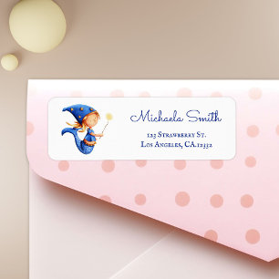 Cute Magic Mermaid Witch Return Address