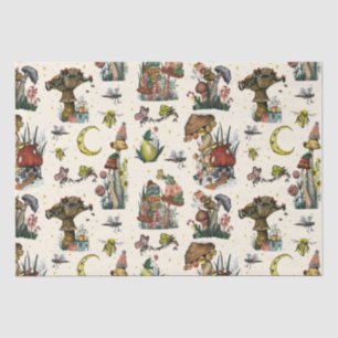 Cute Magic Mushrooms Cottagecore Merry Christmas   Tissue Paper