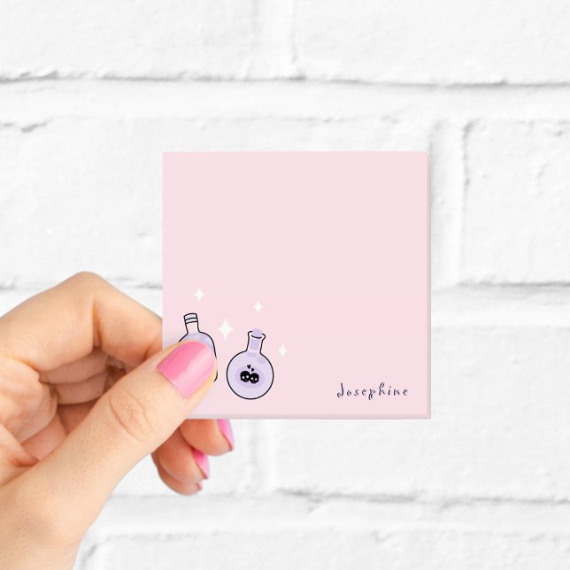 Cute Magic Potion Witchy Pink and Purple Post-it Notes (Creator Uploaded)