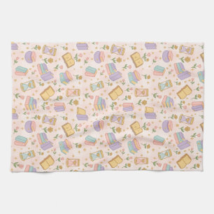 Cute Magic Times Pastel Pink Tea Towel