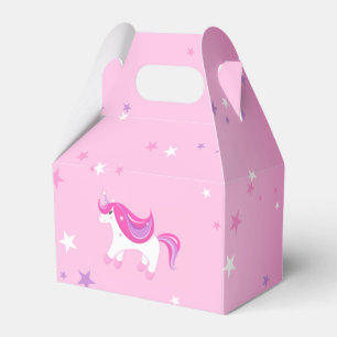 Cute Magic Unicorn Birthday Girl Pink Favour Box �