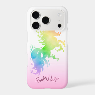 Cute magic watercolor rainbow unicorn