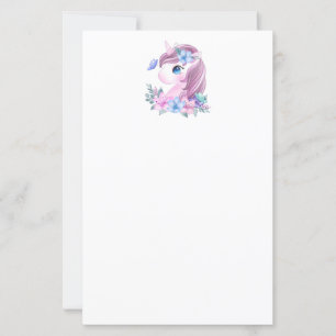 Cute & Magical Baby Unicorn in Watercolor
