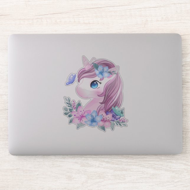 Cute & Magical Baby Unicorn with Big Eyes (Computer)