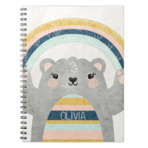 Cute Magical Bear with Colourful Rainbow Textured