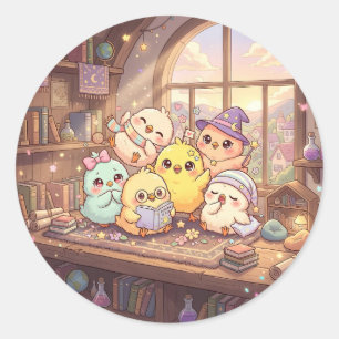 Cute Magical Chicks Sticker
