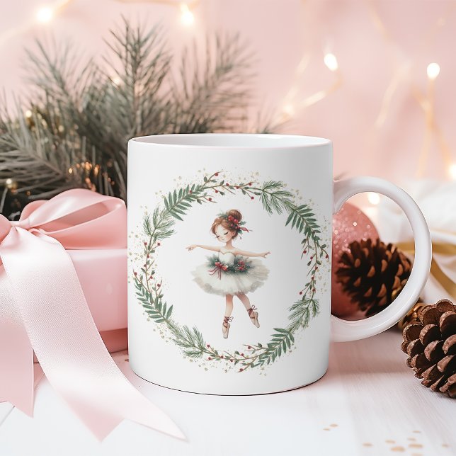 Cute Magical Christmas Ballerina Coffee Mug (Creator Uploaded)