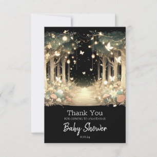  Cute Magical Enchanted Forest Baby Shower  Thank You Card