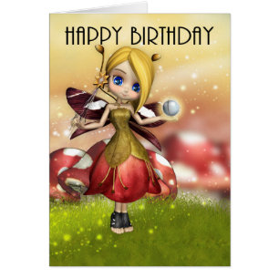 Cute Magical Fairy With Crystal Ball And Wand