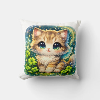 Cute Magical Kitten Pillow | Kawaii Fantasy Cat Cu