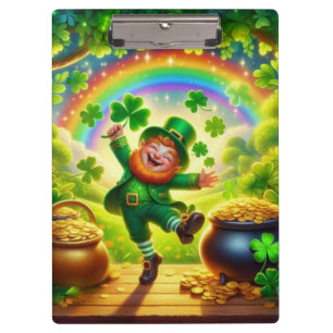 Cute, magical Leprechaun Saint Patrick's Day Clipboard
