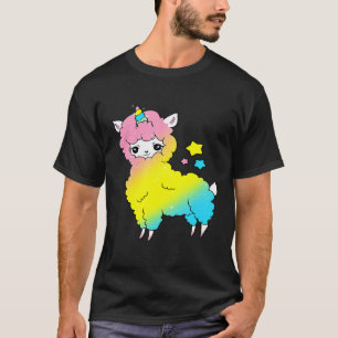 Cute Magical Llama Unicorn Llamacorn T-Shirt