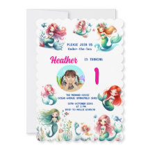 Cute Magical Mermaid On-dear-the-Sea 1st Birthday