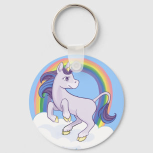 Cute Magical Rainbow Unicorn Key Ring