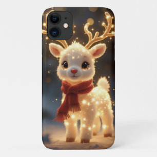Cute Magical Reindeer with Sparkling Lights iPhone 11 Case