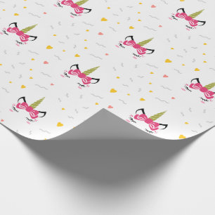 Cute Magical Sleeping Unicorn Wrapping Paper