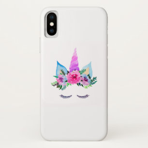 Cute Magical Unicorn Face iPhone X Case