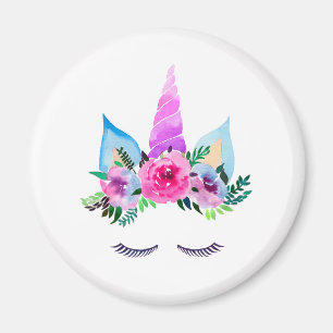 Cute Magical Unicorn Face Magnet