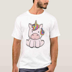 Cute Magical Unicorn Kawaii Rainbow Pony Cartoon T-Shirt